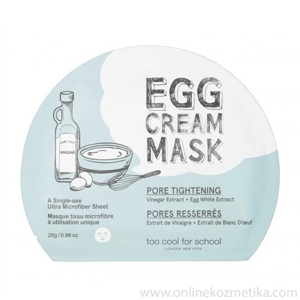 Too Cool For School Egg Cream Mask Pore Tightening 28g 